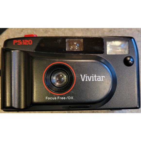 Vivitar Point and Shoot PS:120 35mm Film Camera Autofocus Focus Free/DX Tested - Picture 1 of 6